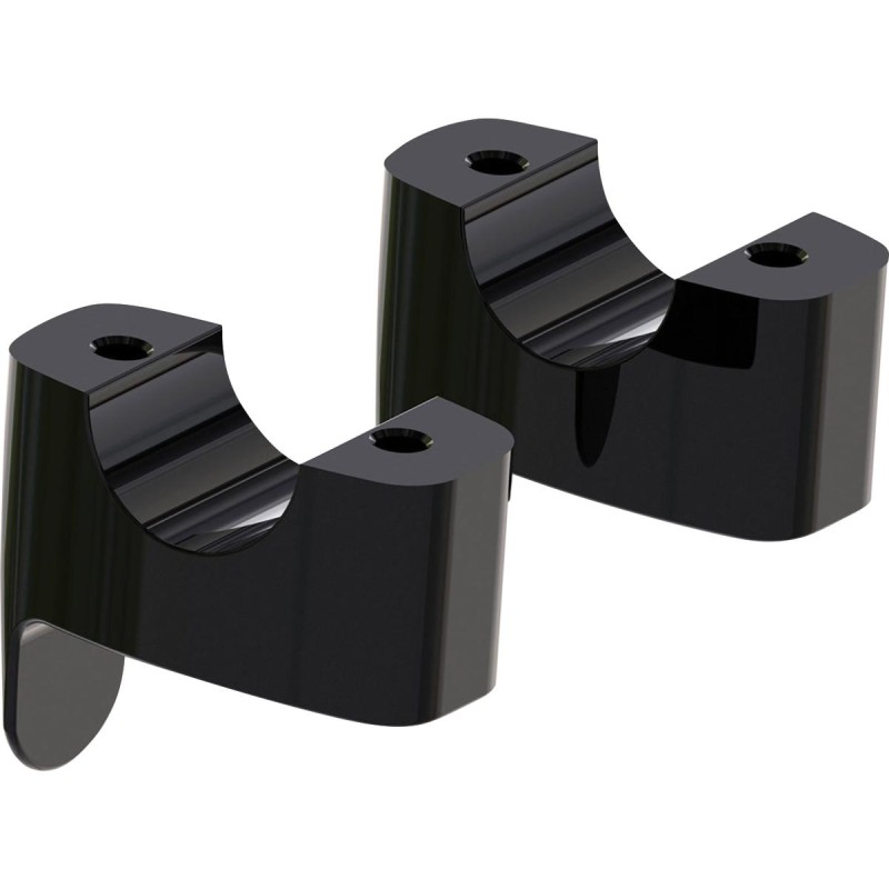 TC Breakout Flat -17 Risers 17 mm displaced forward, Height 33 mm Gloss Black Powder Coated 1 1/4"