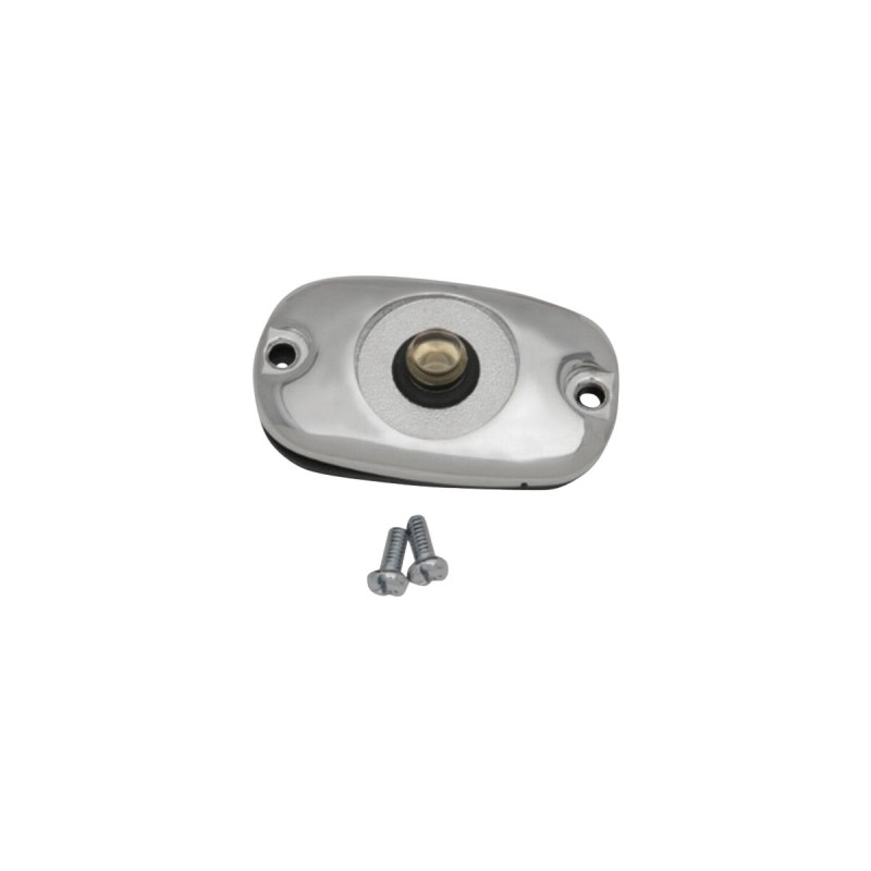 Smooth Master Cylinder Cover With sight glass Chrome