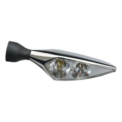 Micro Rhombus Extreme LED Turn Signal Front Left/Rear Right Chrome Clear LED