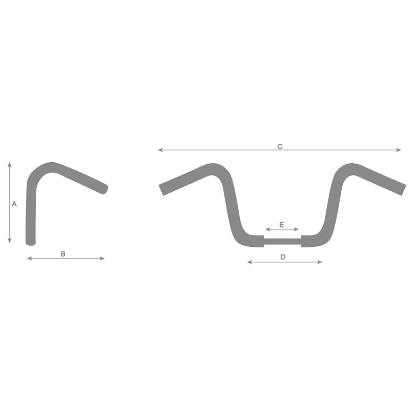 1 1/4" Narrow Ape Hanger Handlebar Chrome 1 1/4" Throttle By Wire