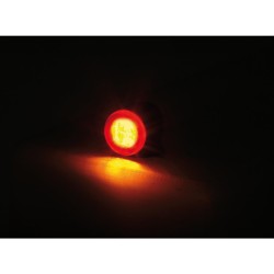 Proton Two LED Turn Signal/Taillight/Brake Light LED, Tinted Lens, Black Metal Housing Black Smoke LED