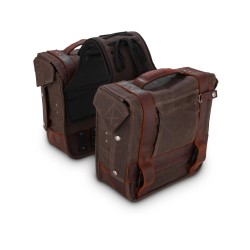 Voyager Throwover Saddlebags Dark Oak