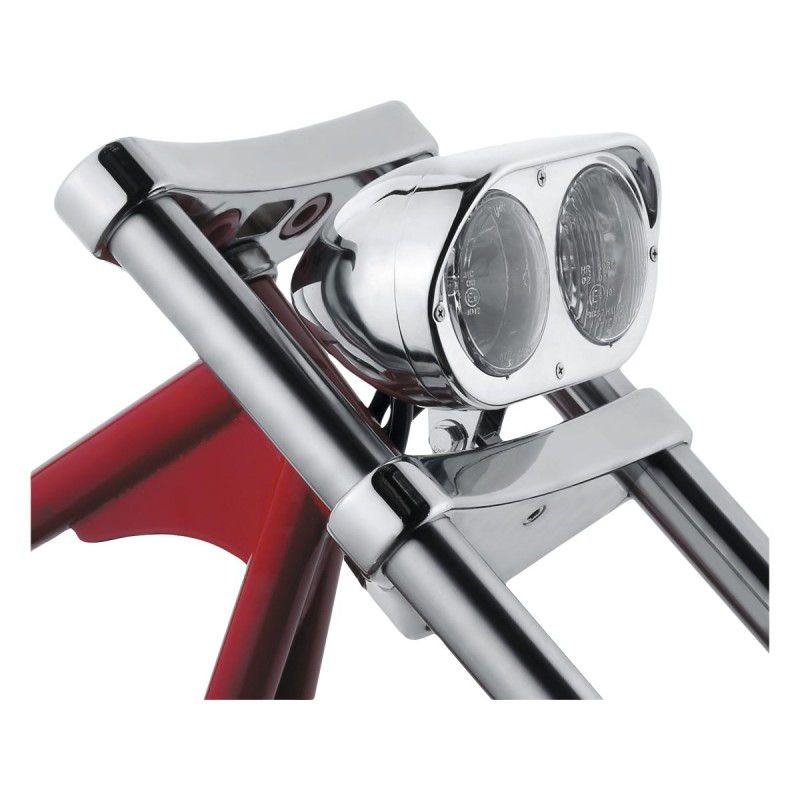 Twin 4" Scheinwerfer Chrome H4 H7