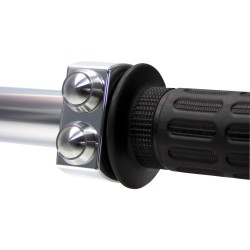 mo.switch 2 Push-Button Clamp Steel buttons Aluminium Polished