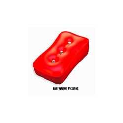 EZ Deluxe Suction Pillion Pad With chrome buttons Black