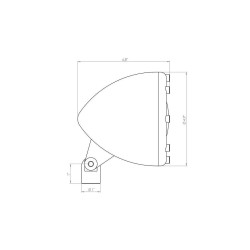4" Scheinwerfer Aluminium Polished H4