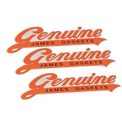 JAMES GENUINE Logo Sign, Embossed Metal