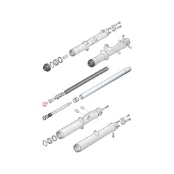 Fork Caps XL, FX Big Twin Front Fork Parts OEM 45993-73 Chrome