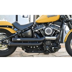 Drager Drag Exhaust System , Polished Smooth Heat Shield, Polished Smooth End Cap, Black 2,5"