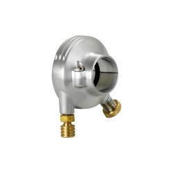 Deluxe External Throttle Housing With Brass Throttle Clamp Screw and Cable Register Aluminium Satin 1" Single Cable