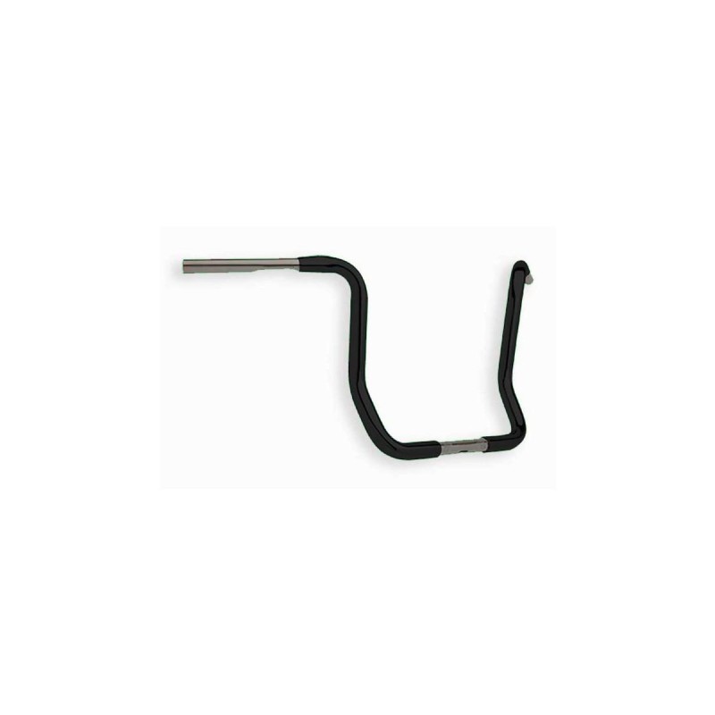 13 Fat Bar Ape Hanger Handlebar Black Powder Coated 1 1/4" Throttle By Wire