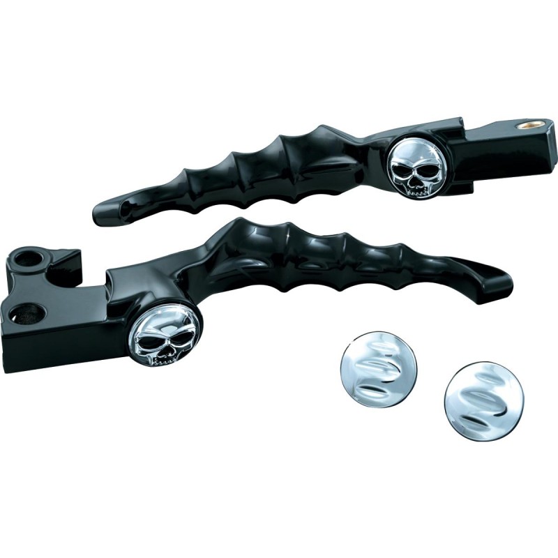 Zombie Hand Control Levers Black Satin Cable Clutch