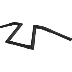 1 1/4" Z-Bar with 1" Clamp Diameter Handlebar Dimpled 3-Hole Black Powder Coated 230.0 mm