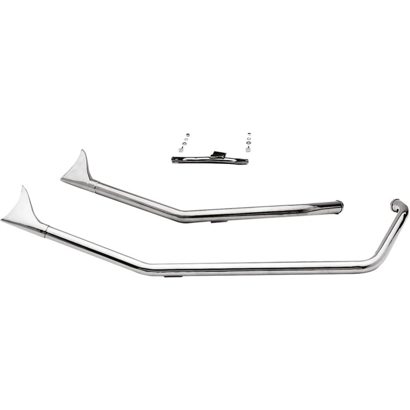 Upsweep Fishtail Pipe Set Evolution Softail Chrome 1,75"