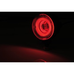 FT-10 LED Taillight LED, Mirrored Lens, Aluminium Housing Black Reflector LED