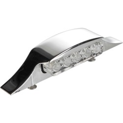 Down and Inside LED License Plate Light Aluminium Polished