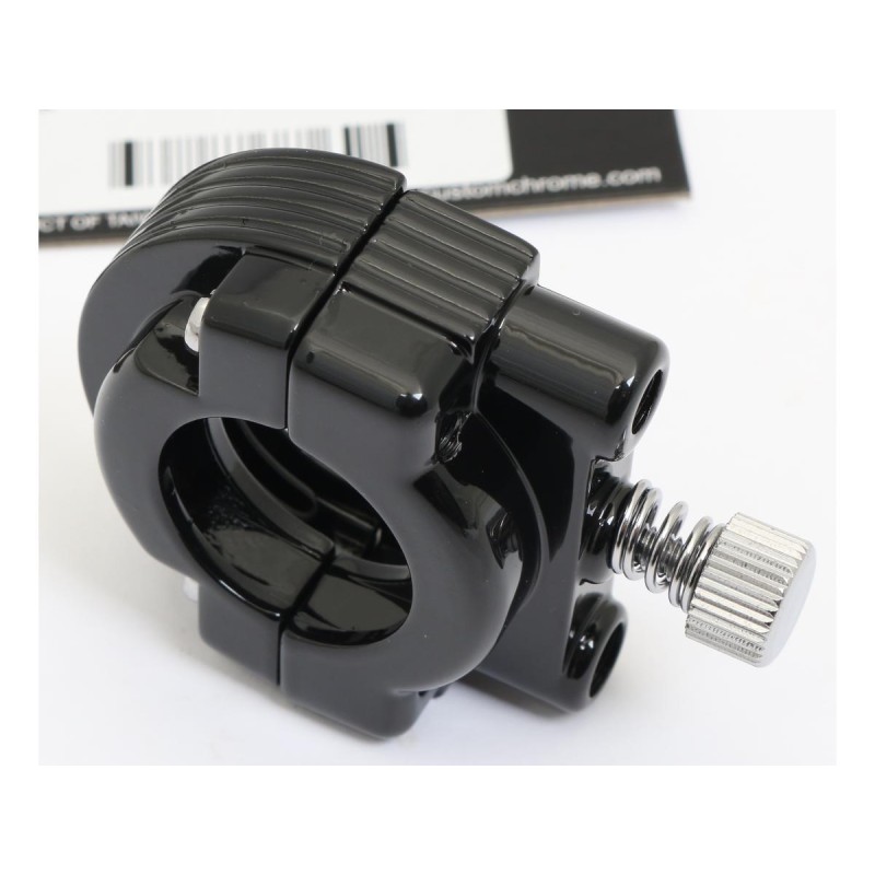 Throttle Clamp Set Black 1" Dual Cable