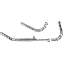 3-Piece Upsweep 48-69 Big Twin with STD Heads Headers Chrome 1,75"