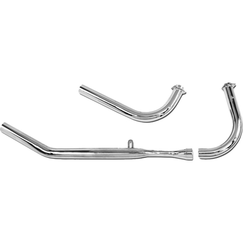 3-Piece Upsweep 48-69 Big Twin with STD Heads Headers Chrome 1,75"