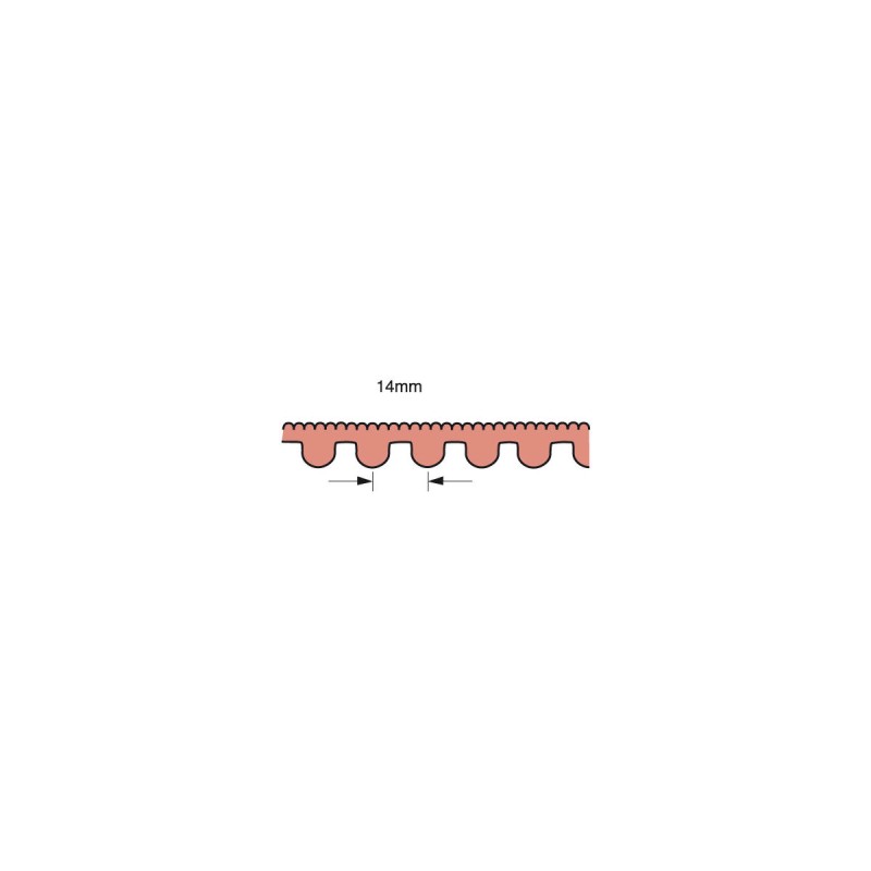 Falcon SPC Carbon Fiber Rear Belt 14.0 mm 1 1/2" 136.0 teeth