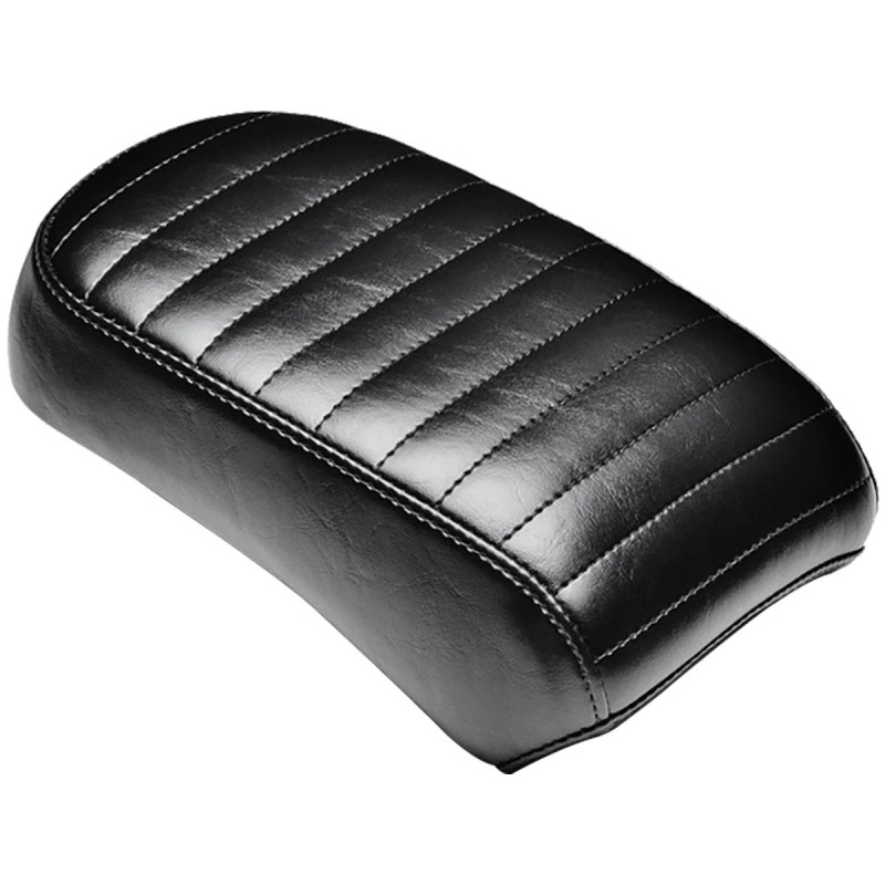 Bare Bones Pillion Pad Pleated Stitch Black Vinyl