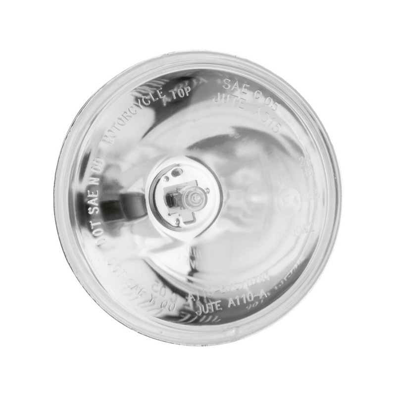 Curved 4,5" Spotlampe Einsatz Smooth reflector Chrome Clear H4