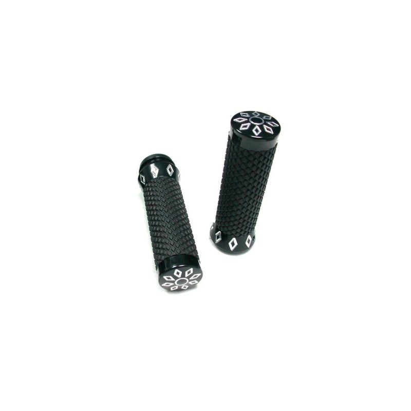 Argyle Grips Black Raw Cut 1" Throttle Cables