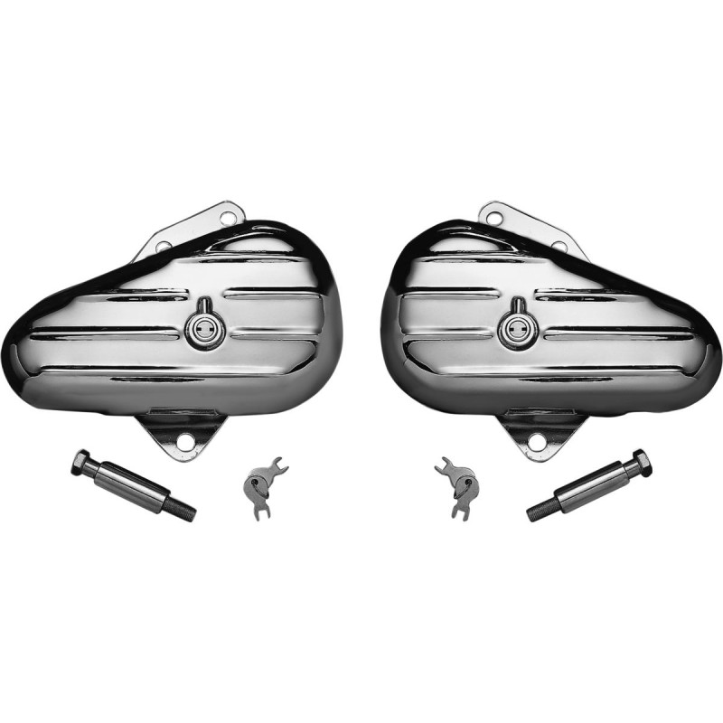 Teardrop Softail Left Side Tool Box With tumbler lock Chrome Left