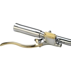 Deluxe Brake Master Cylinder Kit Brass Polished Lever and Master Cylinder Cover Aluminium Polished 12 mm Single Disc