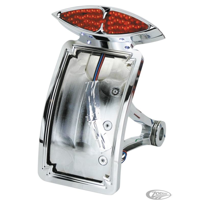 PLAQUE LATERALE OU DE GARDE BOUE AVEC FEU ARRIERE CYCLOPS LED