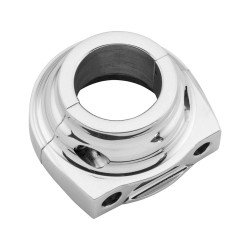 Contour Throttle Clamp Housing For Screw-On Cables Chrome 1" Dual Cable