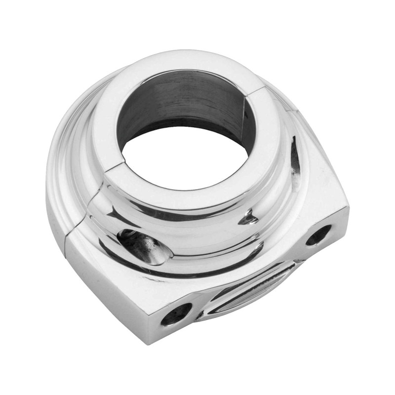 Contour Throttle Clamp Housing For Screw-On Cables Chrome 1" Dual Cable