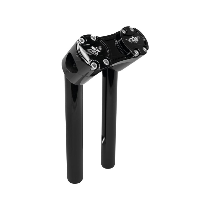 10" Clubstyle Pullback Risers With Black Clamp Black 1 1/4"