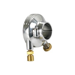 Deluxe External Throttle Housing With Brass Throttle Clamp Screw and Cable Register Aluminium Polished 1" Single Cable