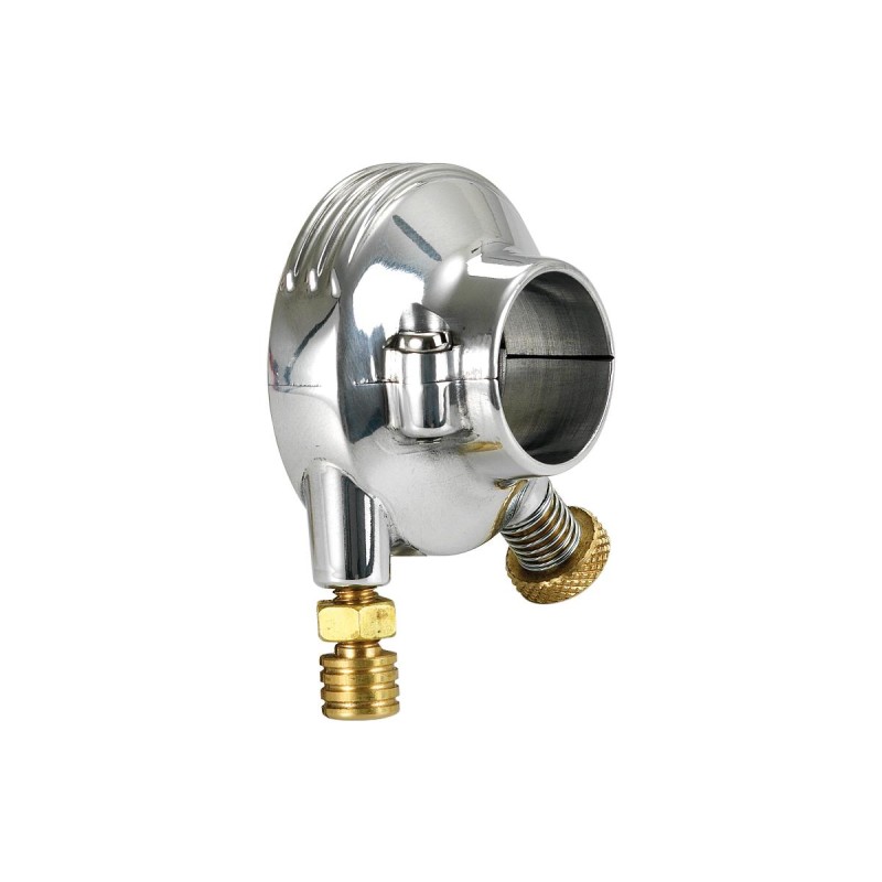 Deluxe External Throttle Housing With Brass Throttle Clamp Screw and Cable Register Aluminium Polished 1" Single Cable