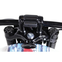 End Cap Fork Cover Cult-Werk Fork Cap With Logo Black Powder Coated