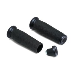 Thresher Open Ends Grips Open grip ends with bar mounted end caps Black Satin 7/8" Throttle By Wire Throttle Cables