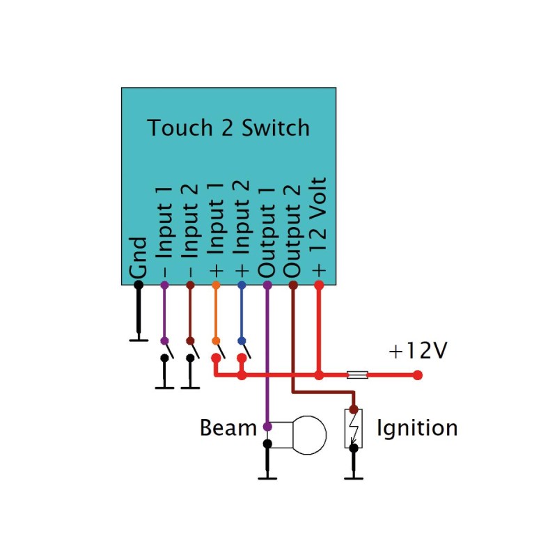 Touch 2 Switch 2-Channel Relay