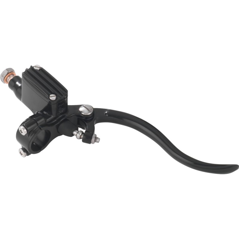 Deluxe Brake Master Cylinder Kit Black Lever and Master Cylinder Cover Black 12 mm Single Disc