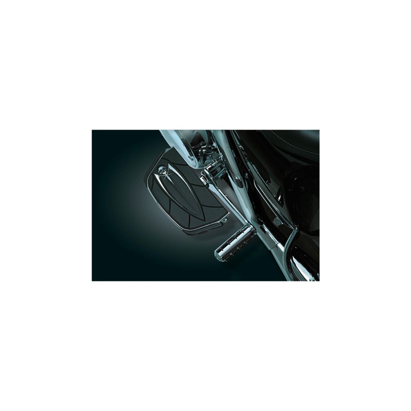 Zombie Passenger Floorboard Insert for HD D-Shaped Boards Chrome