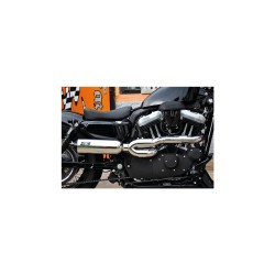 Bomb V2 Exhaust System , Black Smooth Heat Shield, Polished Adjustable High End Cap, Black 4"