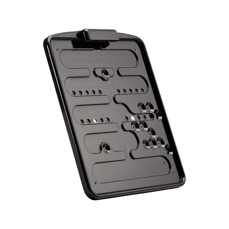 Rick Rod Rear End License Base Plate Including License Plate Light, Austrian Size 170 x 210mm Black Anodized