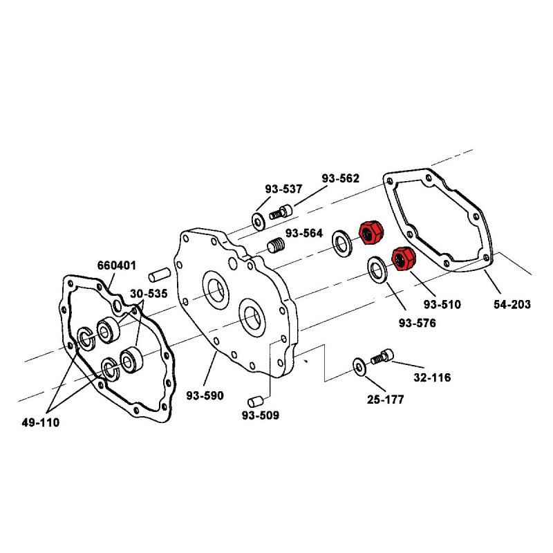 M/SHAFT C/SHFT NUT Main and Countershaft Nut