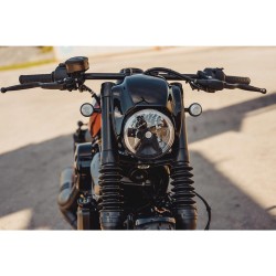 New Night Rod Style Headlamp Mask For use with OE Headlight Ready To Paint ABS