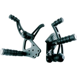 CCE Forward Control Kit, black, 5/8" Bore Master Cylinder, Rubberband Pegs Forward Control Kit