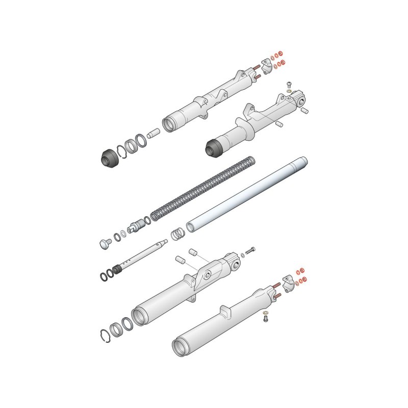 CHR F/K BTTM STUD/NUT KIT Front Fork Parts
