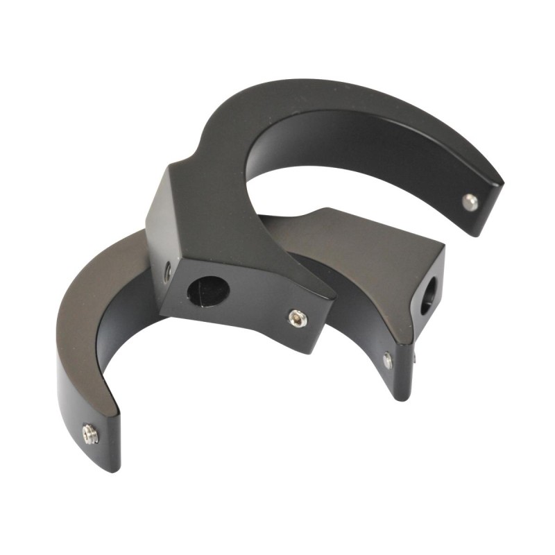 Turn Signal Clamp "Hammer", DM 56mm, pair,Billet Alu black Turn Signal Clamp Black
