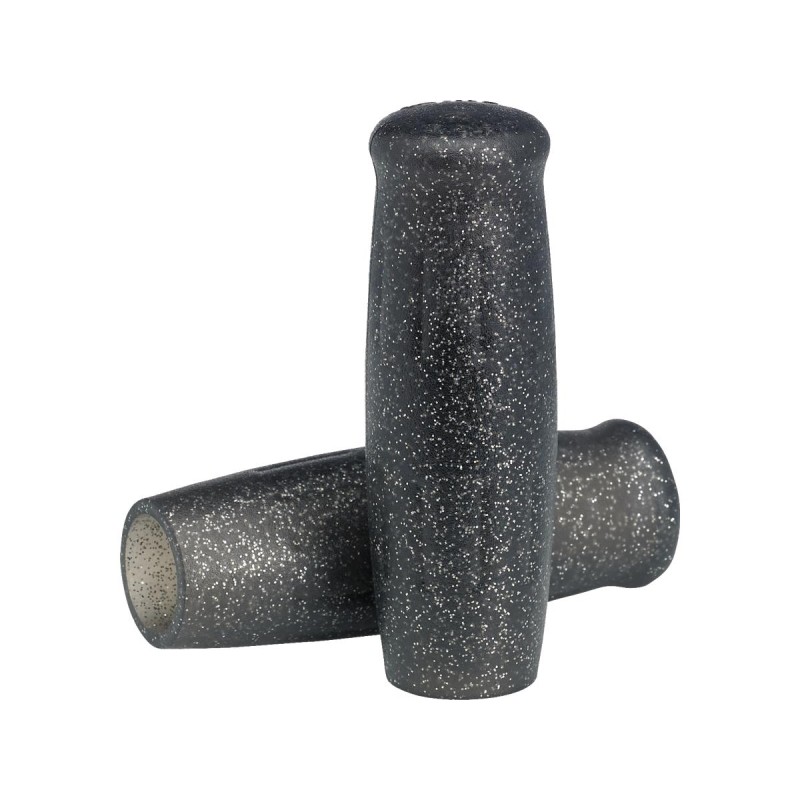 Classic Grips Black Black Metalflake 1" Throttle By Wire Throttle Cables