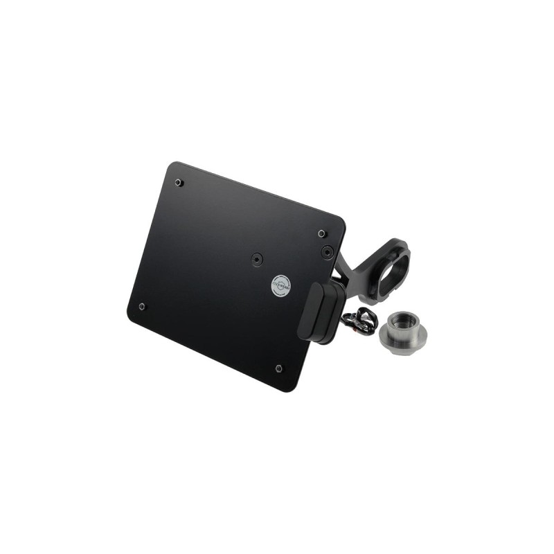 Sidemount License Plate Bracket Kit Austria 210 x 170 mm Black Powder Coated