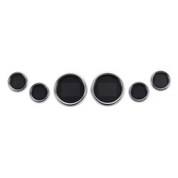 MLX Dresser Pack Dresser and Bagger 6 Gauge, Chrome Bezels,'96-03 6 Gauge Kit